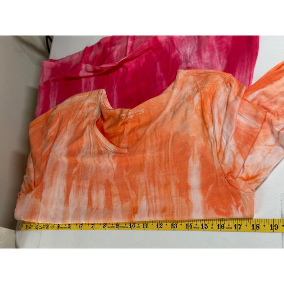 Soft Surroundings Top Womens Medium Orange Ombre Tunic Knit Modal Beachy Boho - Picture 9 of 10